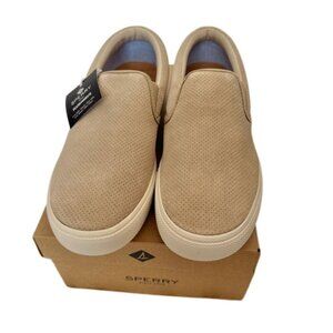 NWT! Sperry Plush-wave Top-Sider Men's Tan Suede Loafers Slip-On Size 11